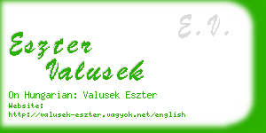 eszter valusek business card